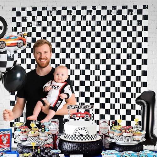 2 Race Car Backdrops for Birthday Parties and Photo Props