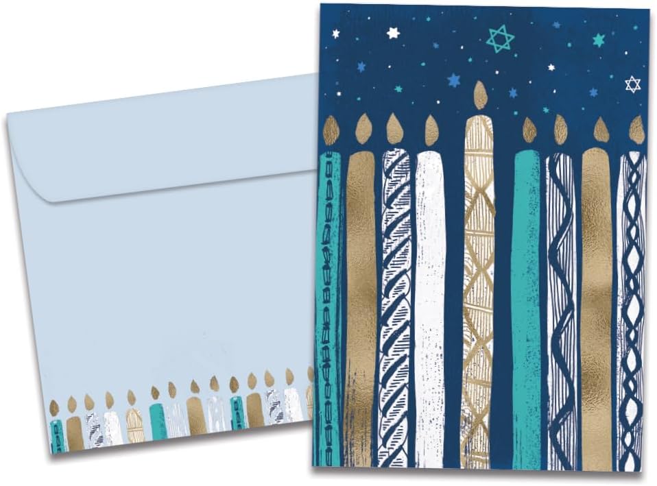 Tree-Free Greetings Hanukkah Card Set 2 Cards Envelopes
