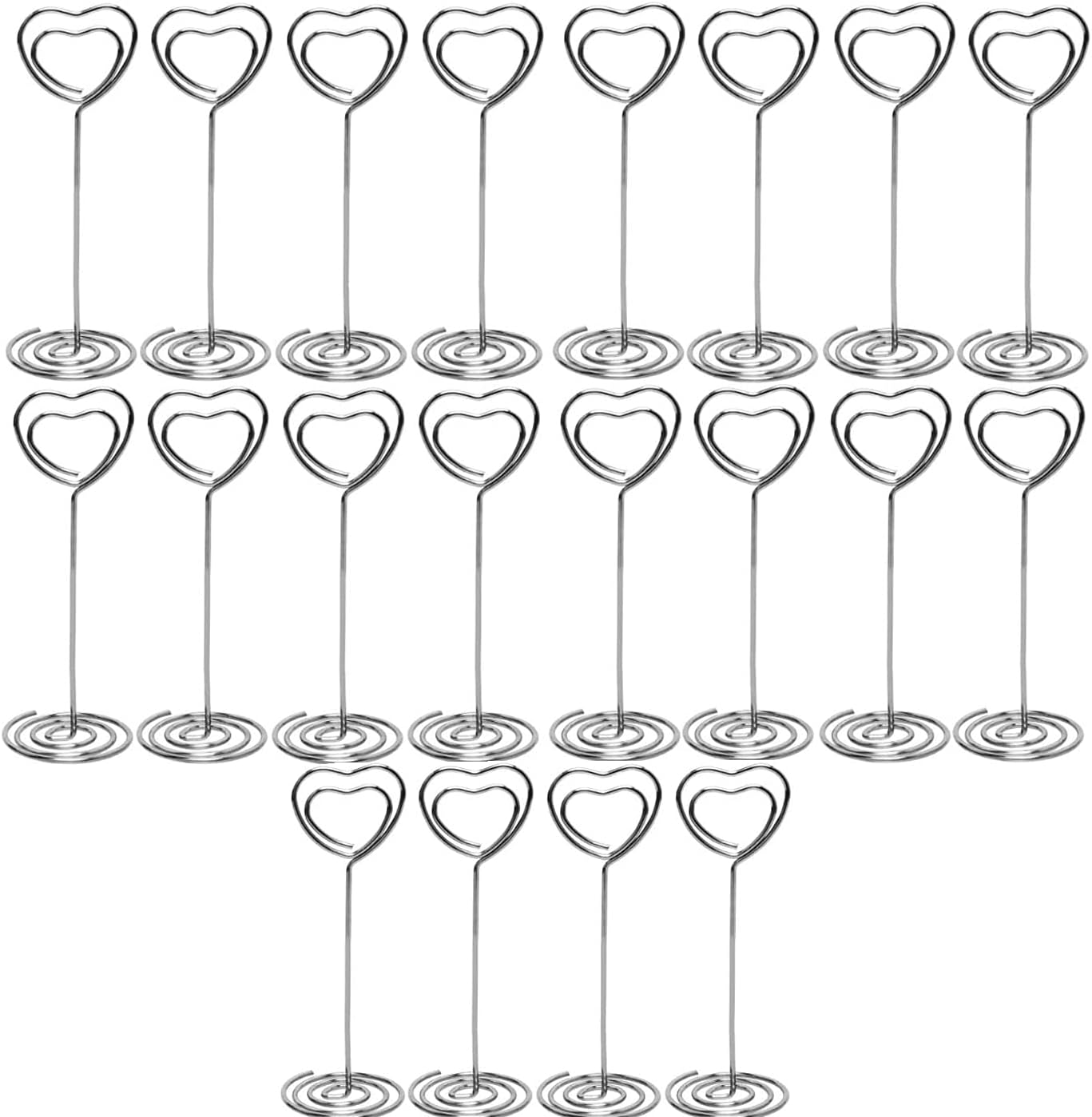 Silver Wedding Table Numbers Holder 20 Pack