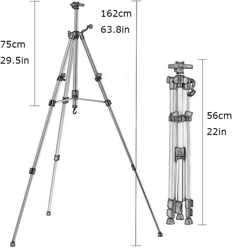 Adjustable Aluminum Alloy Retractable Easel for Art and Display
