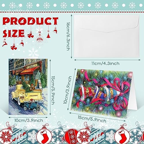Jetec 200 Pack Christmas Cards with Envelopes