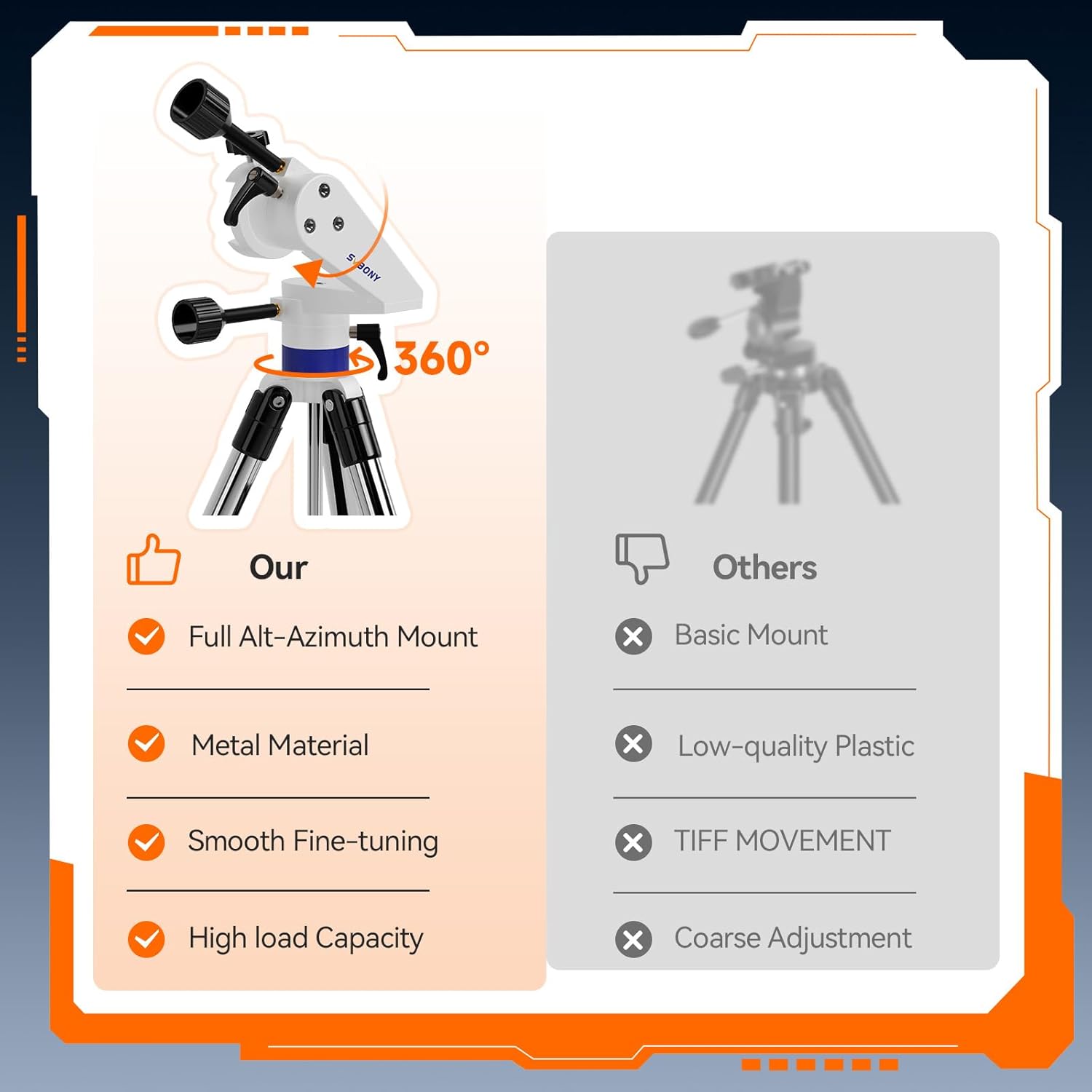 SVBONY SV520 High-Powered Refractor Telescope Kit for Beginners