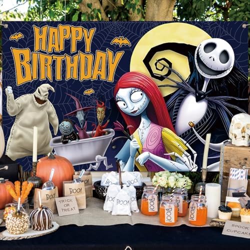 Halloween Birthday Photo Backdrop Banner