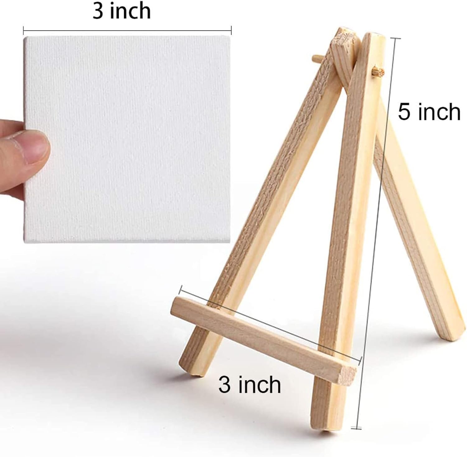Tosnail 24-Pack Mini Canvas and Easel Set
