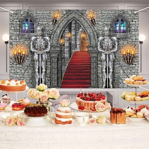 Avezano Medieval Banner for Castle Backdrop Party Decor