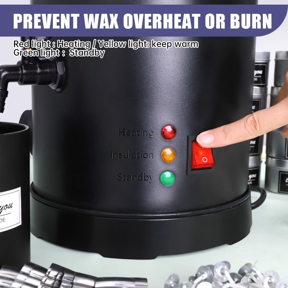 TOAUTO 10Lbs Candle Wax Melter with Pour Spout and Temperature Control