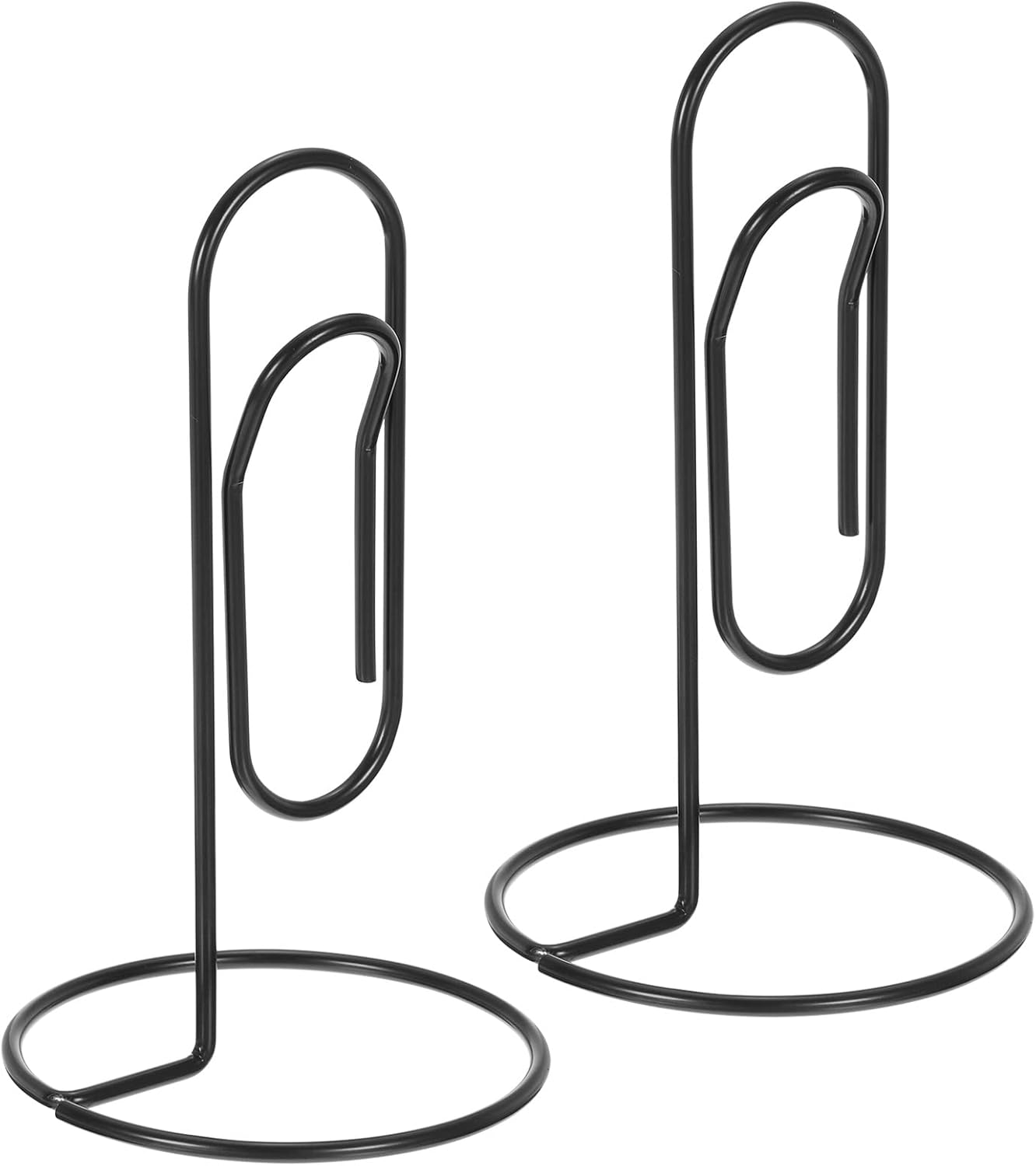 PATIKIL Place Card Holder 2 Pack Black Metal Memo Clip Stand