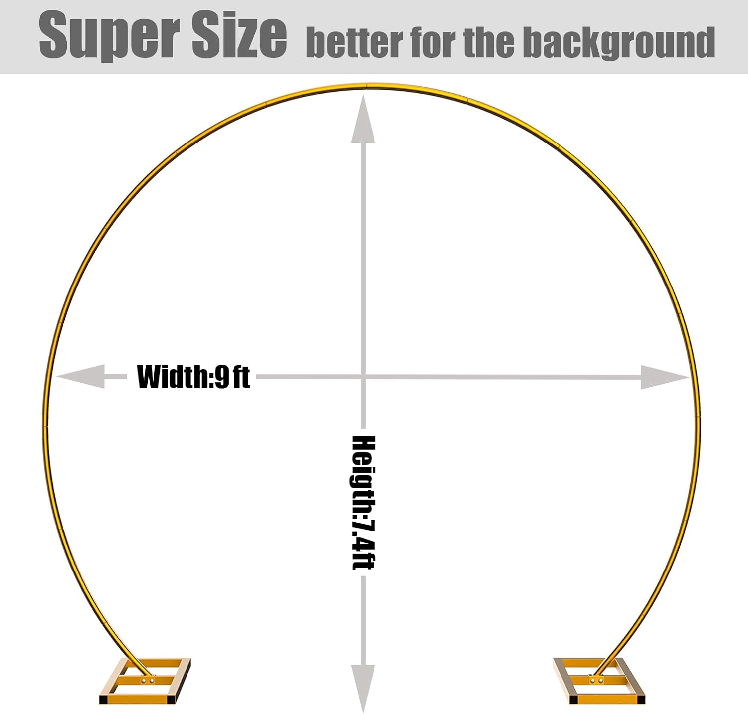LANGXUN 9ft Metal Balloon Arch Frame