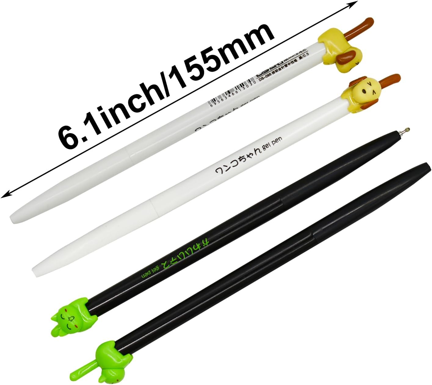 Maydahui 12 Pcs Cute Cat Dog Tail Clicker Pens