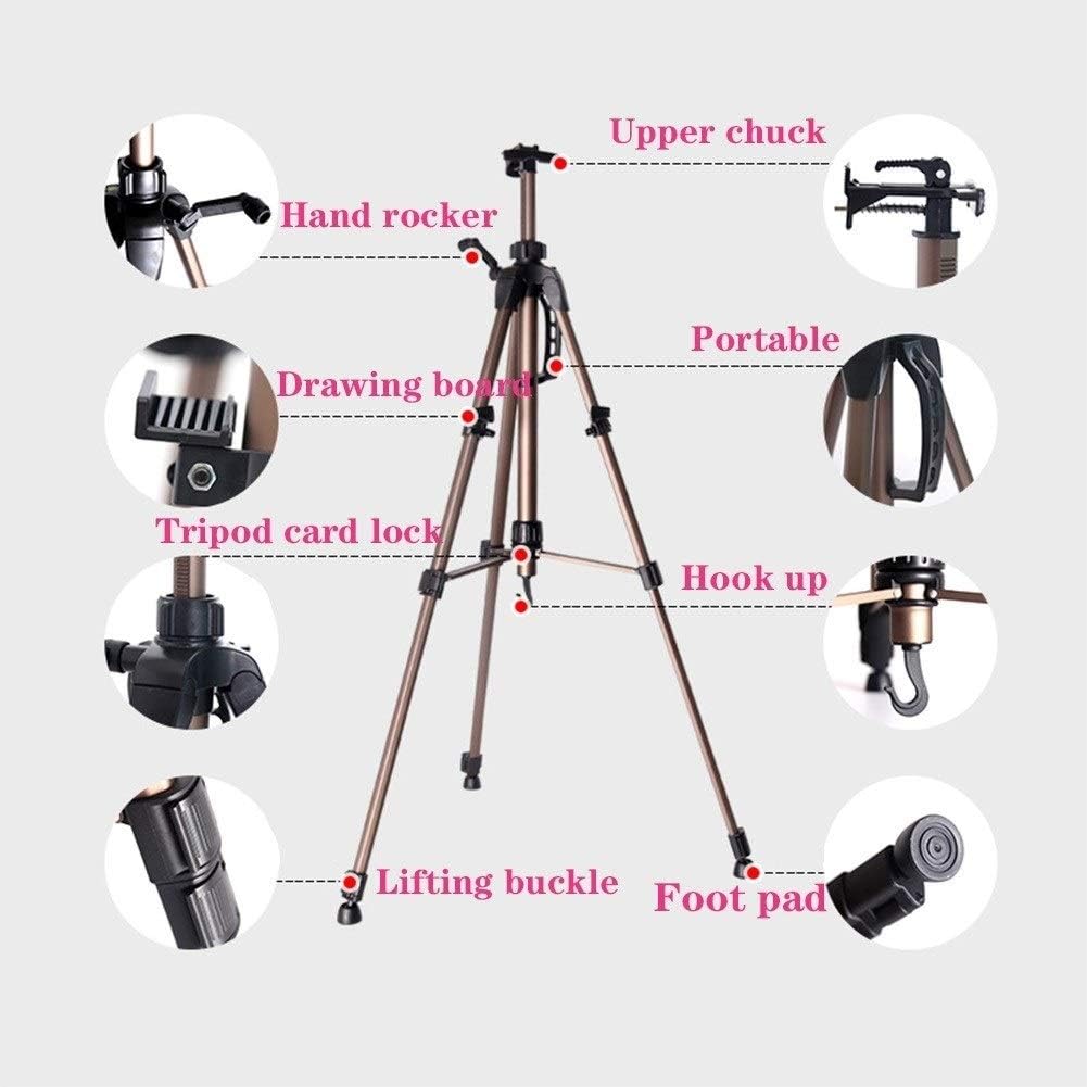 KOMFGT Red Easel with 4K Drawing Board Portable
