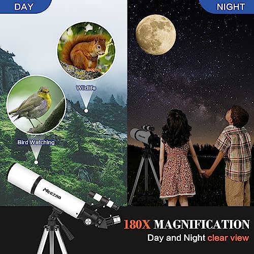 MEEZAA High-Powered Refractor Telescope with Phone Adapter