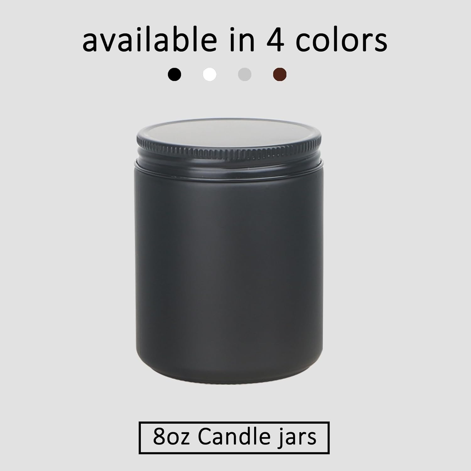 MILIVIXAY 20 Pack Matte Black Candle Jars with Lids