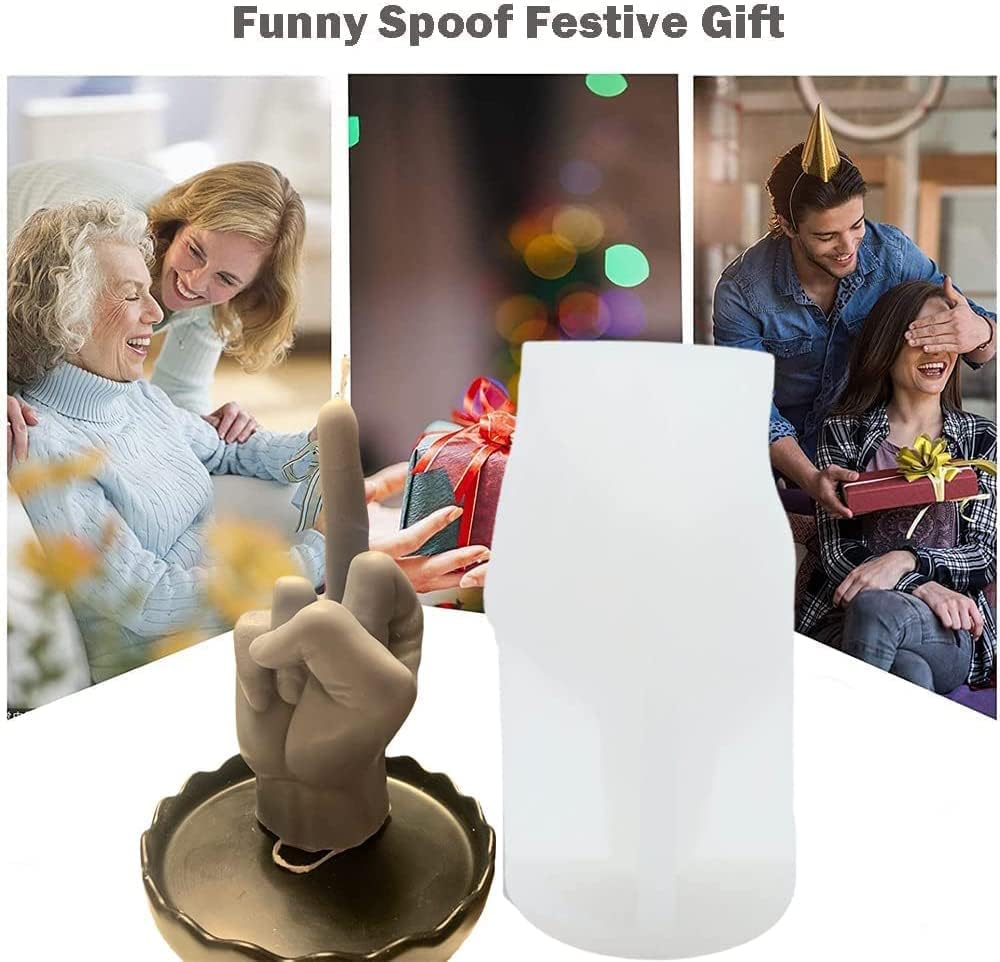 3D Hand Shaped Silicone Candle Mold for DIY Crafts