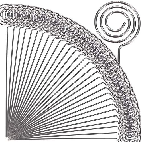HW 50pcs 47L Metal Ring Clip for Memo and Table Card Holders