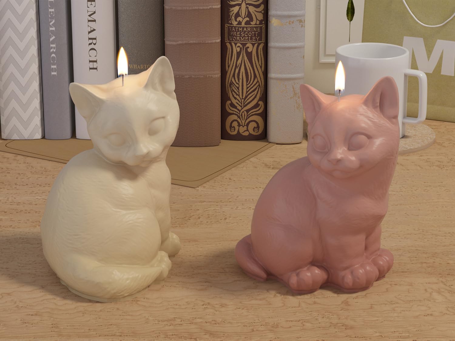 5 Cute Cat Silicone Molds for Candle Soap DIY