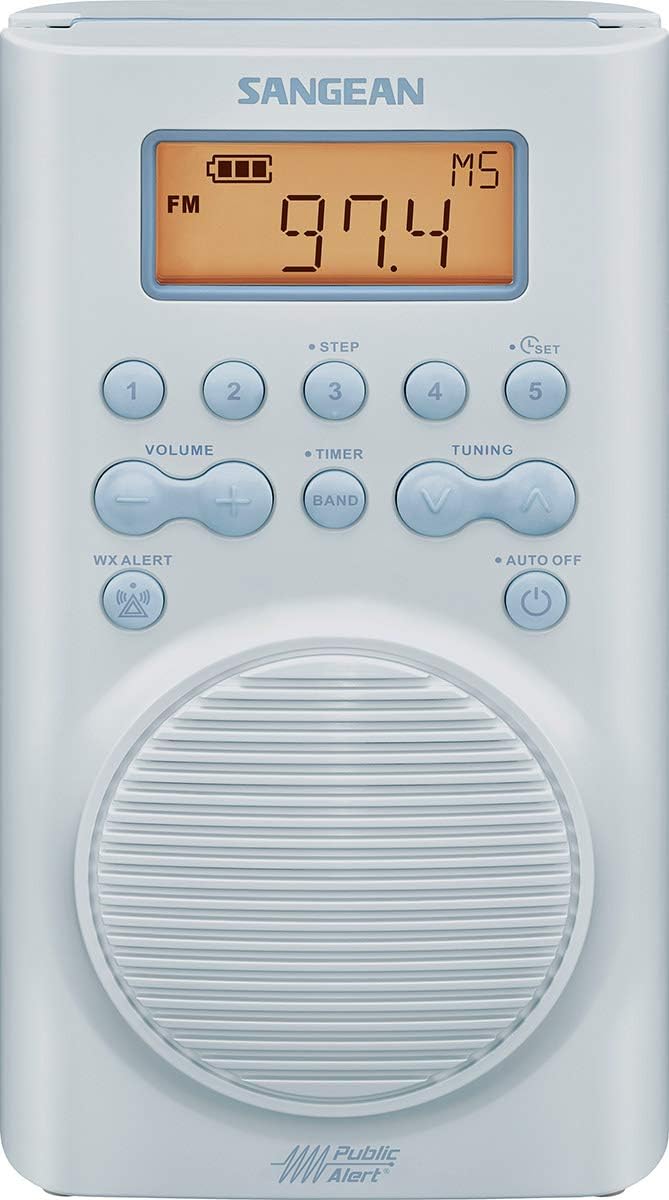 Sangean SG-100 Waterproof Shower Radio with Weather Alert