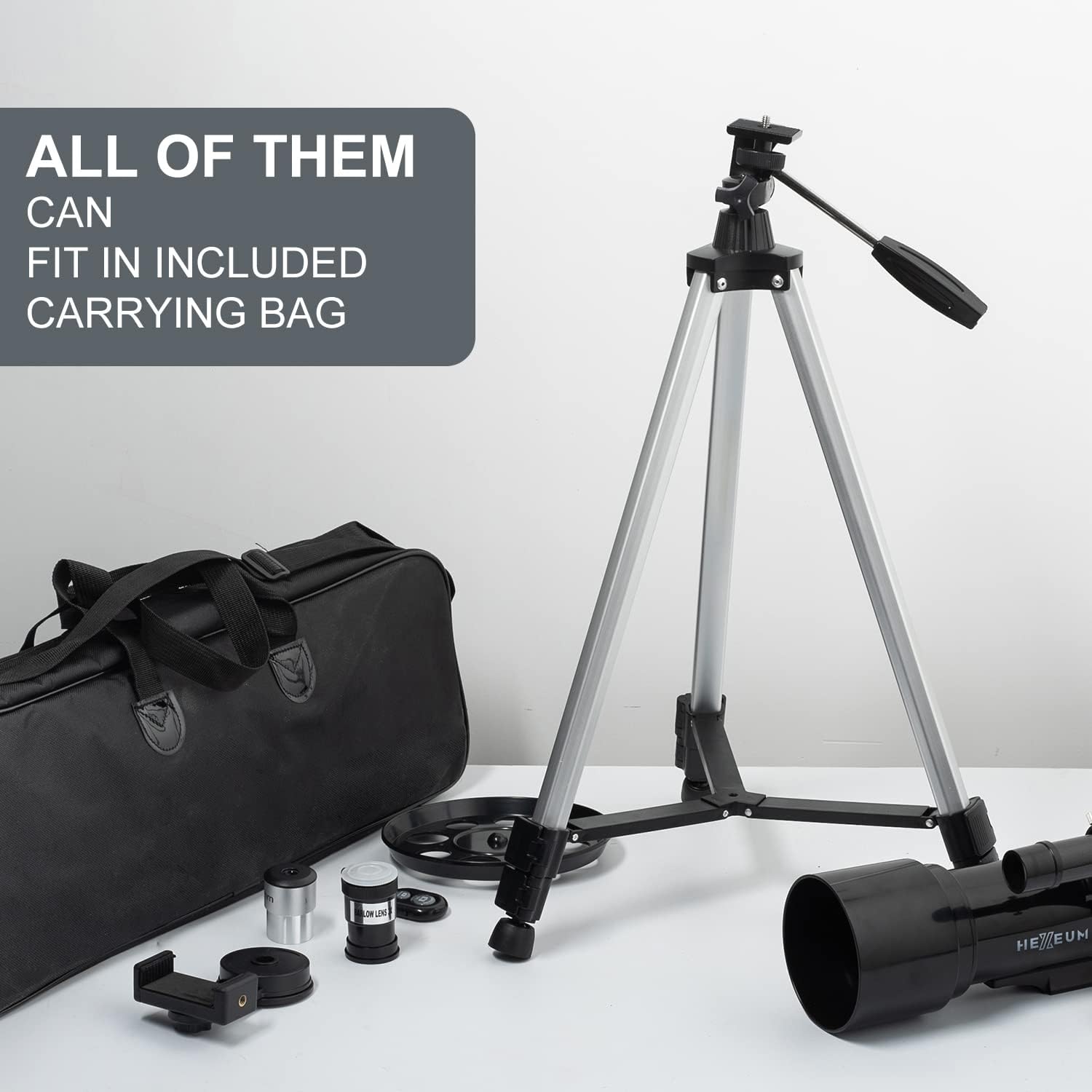 HEXEUM 70mm Aperture Refracting Telescope with AZ Mount and Wireless Remote
