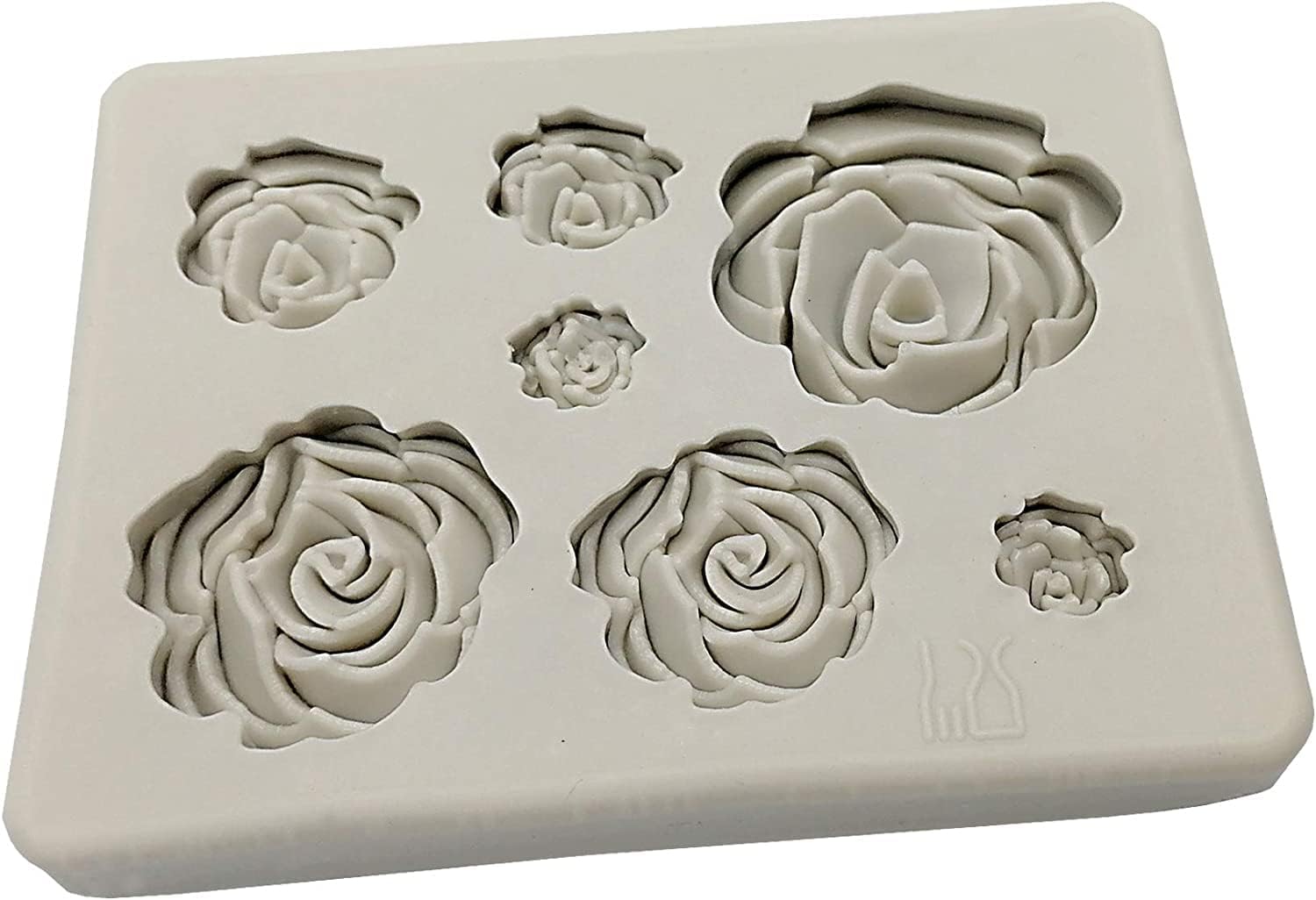 Roses Flowers Silicone Mold for Fondant Cake Soap Polymer Clay