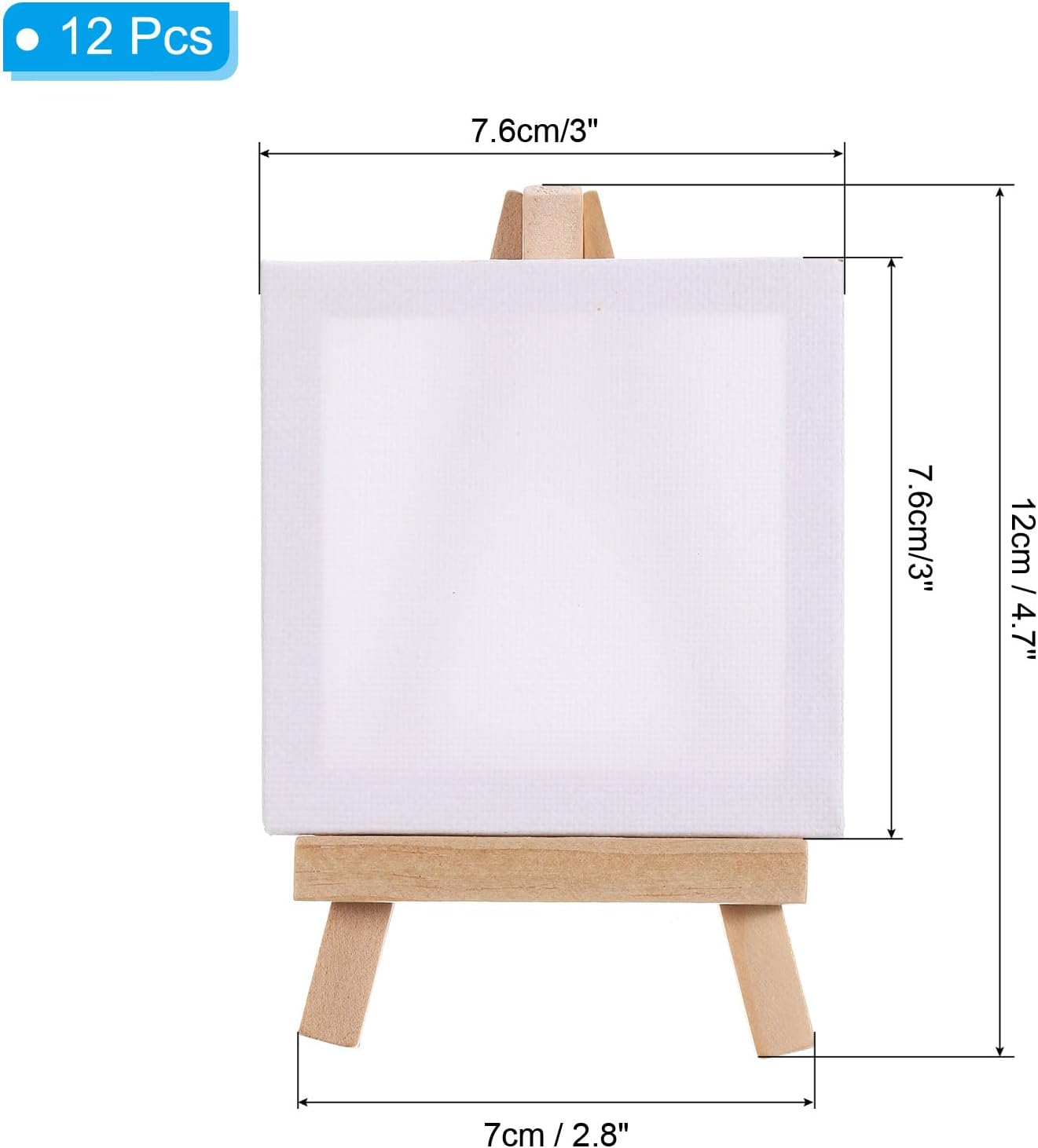PATIKIL 3x3 Inch Canvas Easel Set Portable