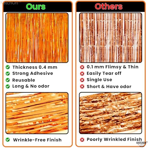 Orange Streamers Pack of 2 Basketball Party Backdrop