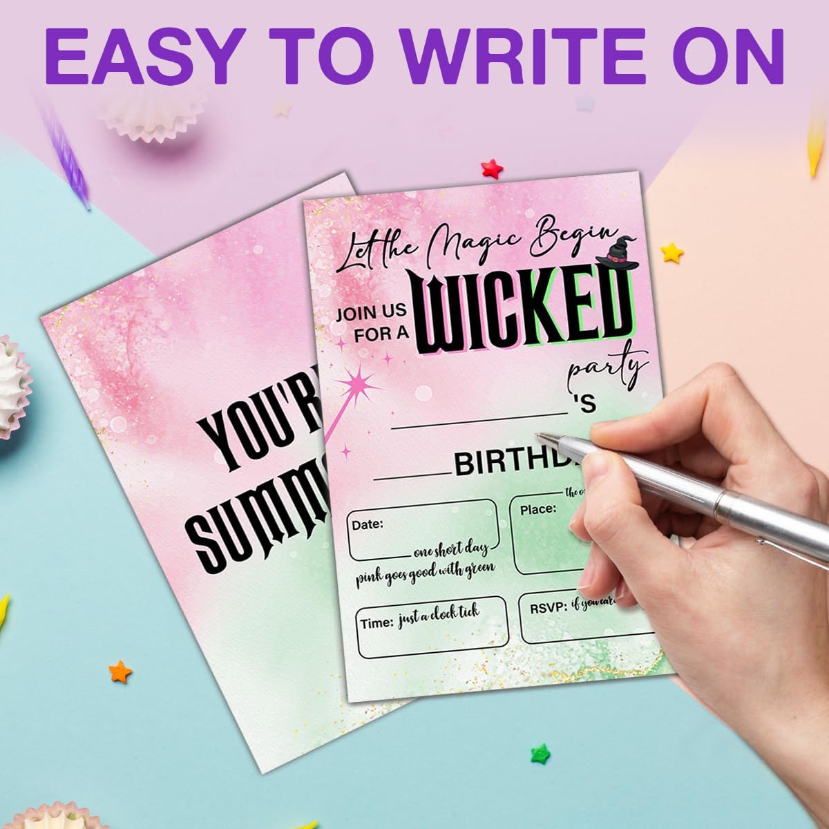 LyoGao Wicked Birthday Invites Cards With Envelopes 20 Pack