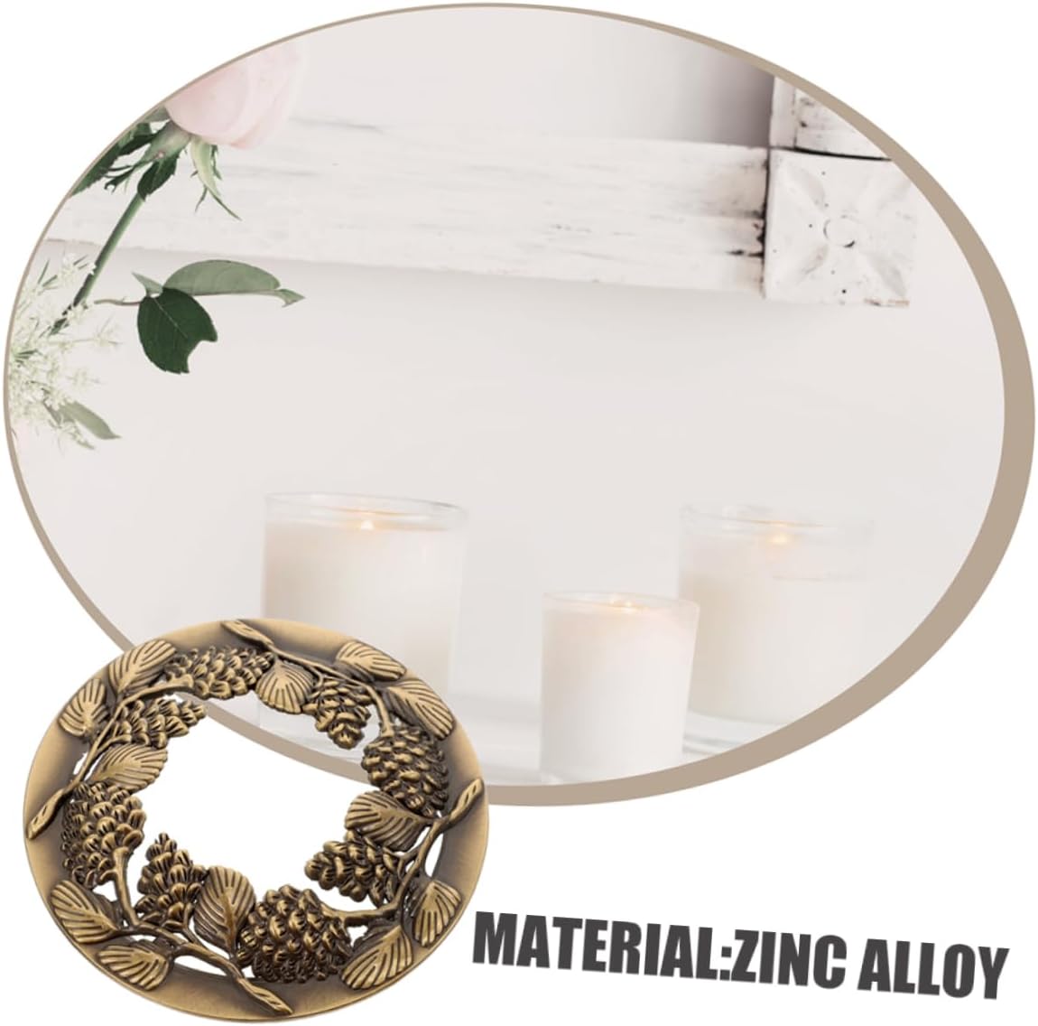 2Pcs Metal Candle Covers Hollow Antique Design for Jar Candles