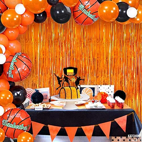 Orange Streamers Pack of 2 Basketball Party Backdrop