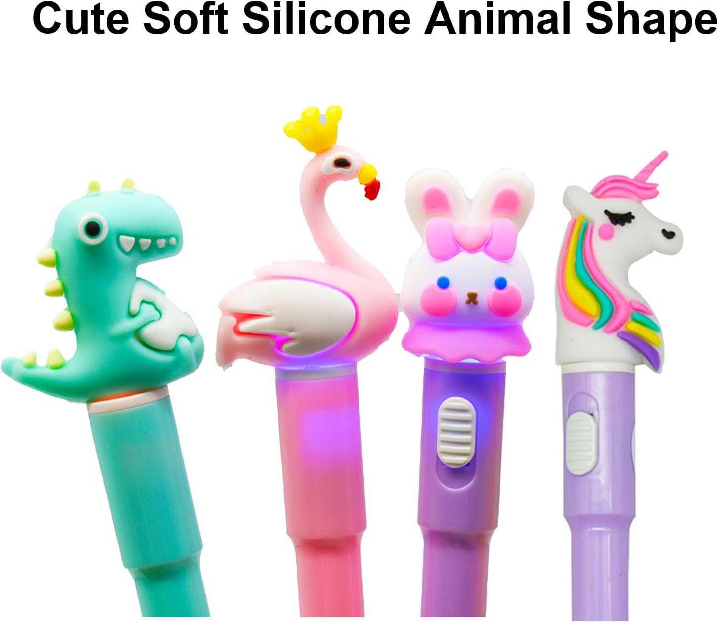 Maydahui 8 Pcs Luminous Animal LED Light Pens