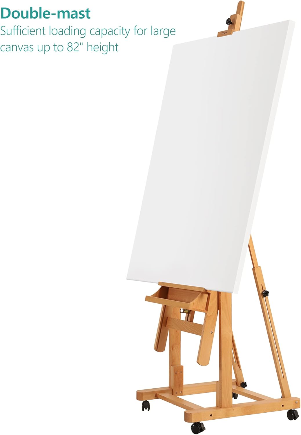 VISWIN Heavy Duty H Frame Easel with Storage and 4 Wheels