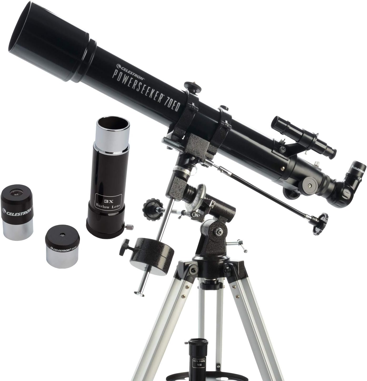 Celestron PowerSeeker 70EQ Refractor Telescope for Beginners