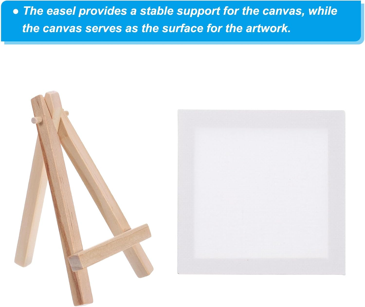 PATIKIL 3x3 Inch Canvas Easel Set Portable
