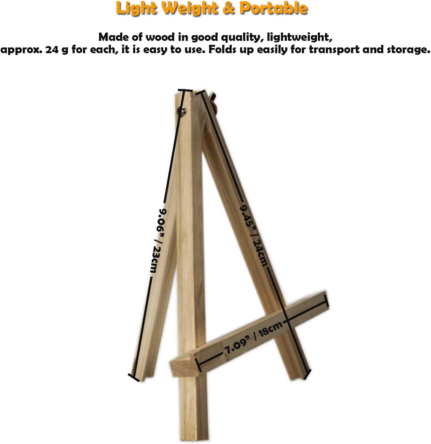 AUVOTTOKA 9 Inch Portable Wood Easel Tabletop Display