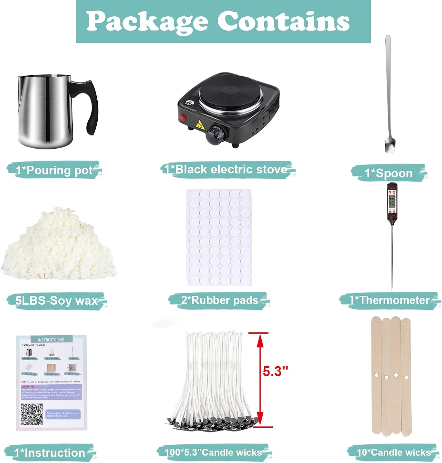 Haccah Soy Wax Candle Making Kit with Melter