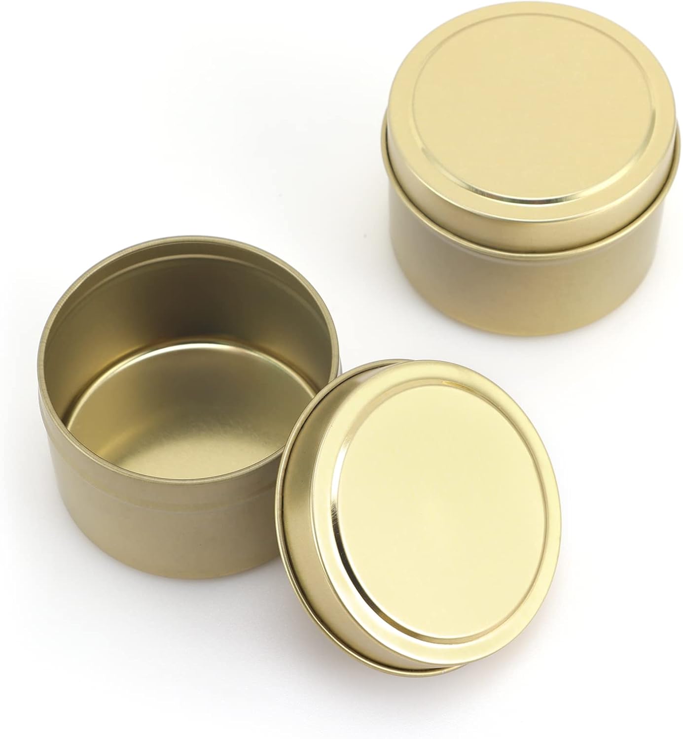 SONVIIBOX 24 Pcs Gold Candle Tins 4oz DIY Kit