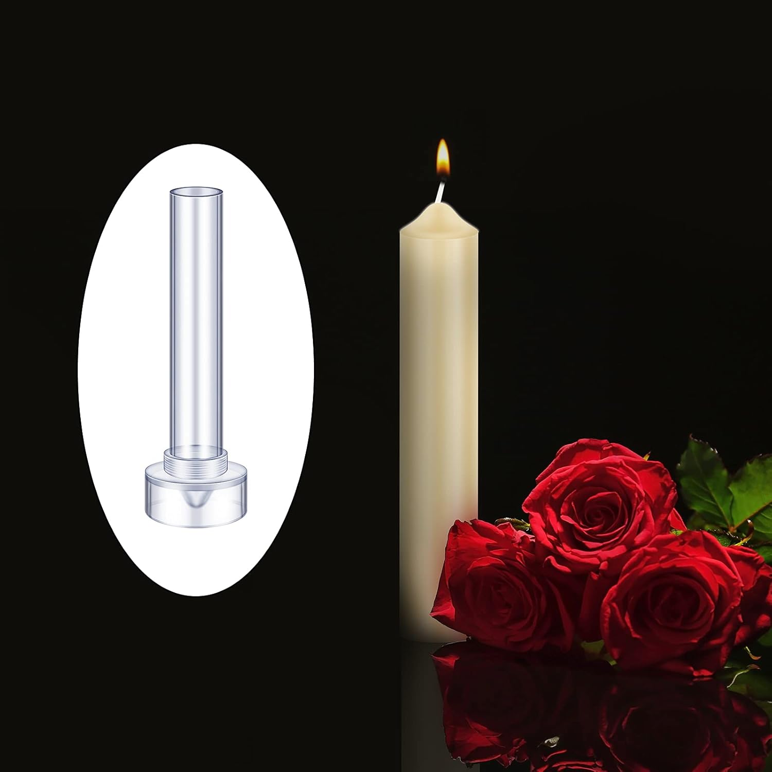 2 Piece Taper Candle Mold Set with Wire Wicks Clips Tool Kit