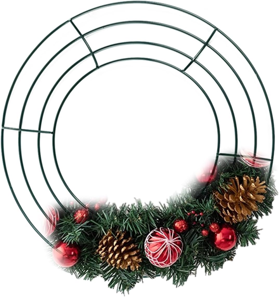 TIHOOD 10PCS 10 Inch Metal Wreath Frame Green