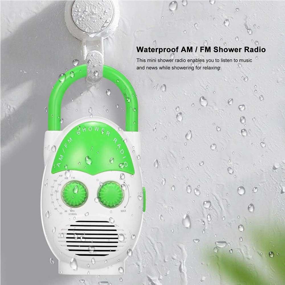 Waterproof Shower Radio with AMFM and Top Handle