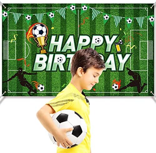 Tatuo Soccer Birthday Party Backdrop Football Field Photo Background
