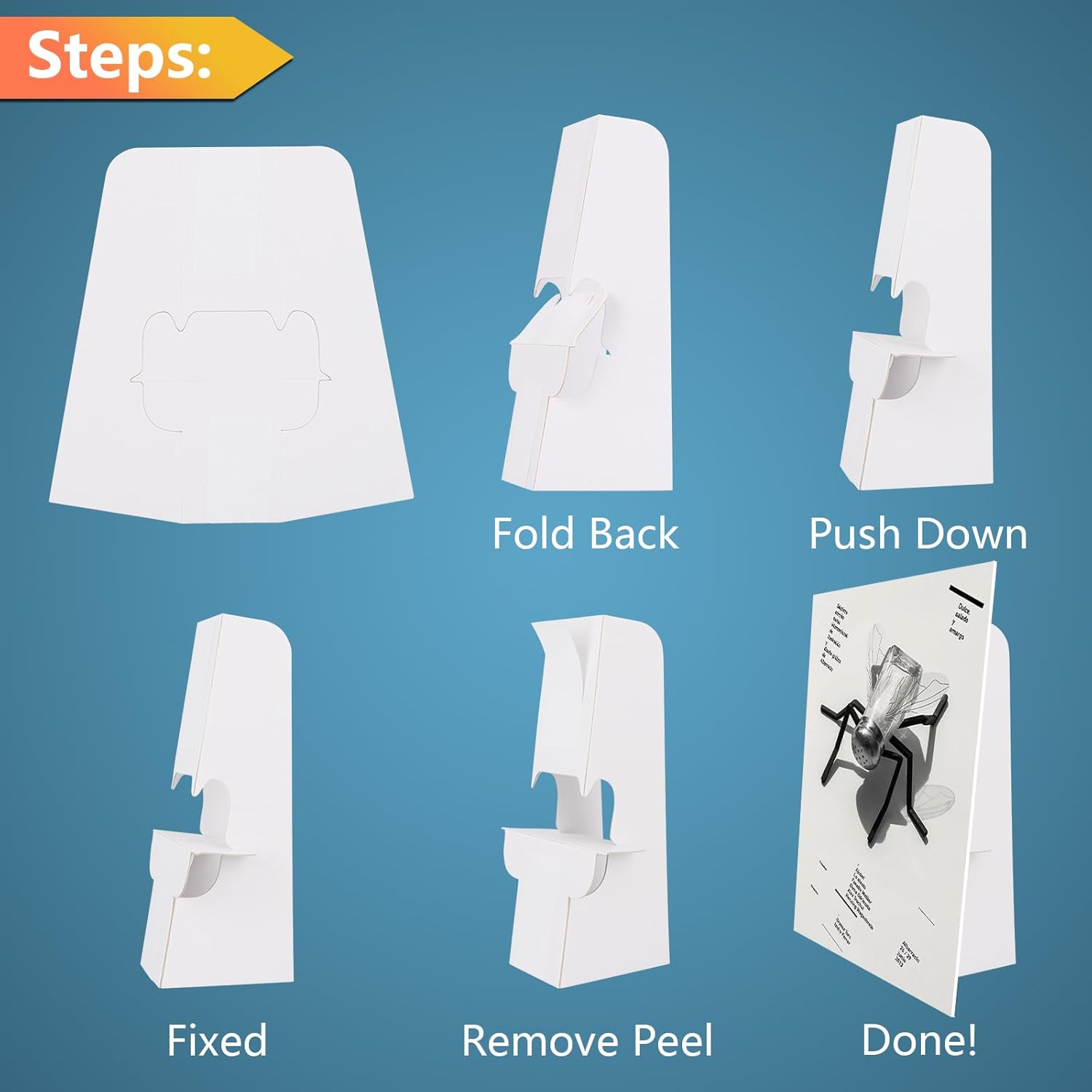 SHUESS 100 Pack 7 Inch Self Adhesive Cardboard Easel Backs