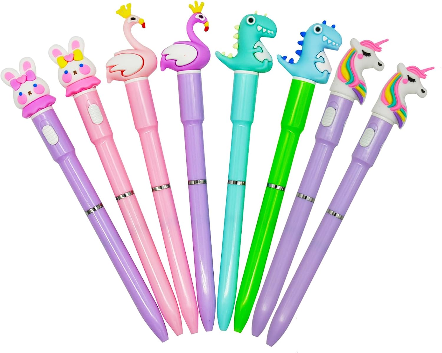 Maydahui 8 Pcs Luminous Animal LED Light Pens