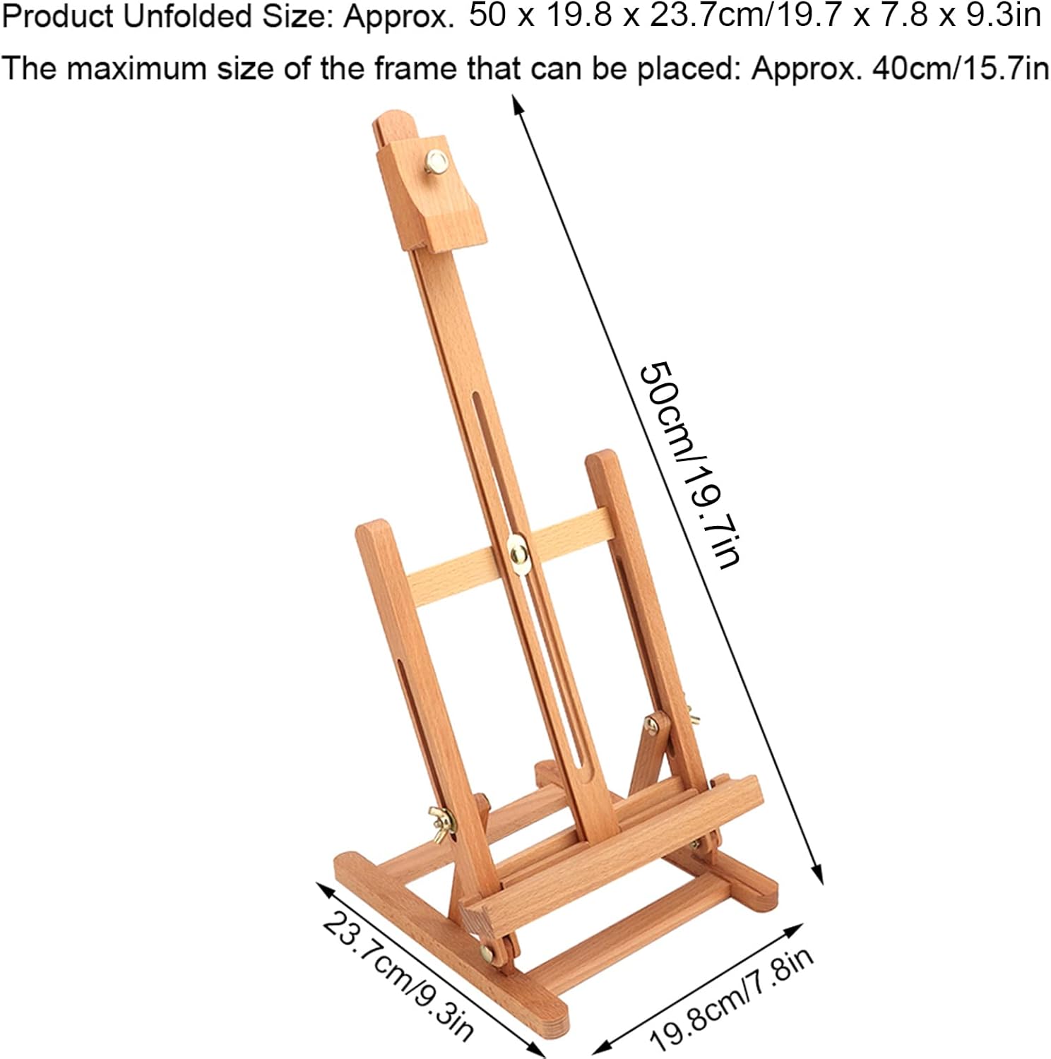 Adjustable Wooden Tabletop H-Frame Easel for Artists