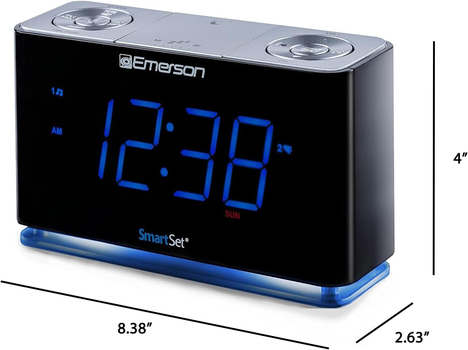 Emerson CKS1507 Smartset Radio Alarm Clock Black