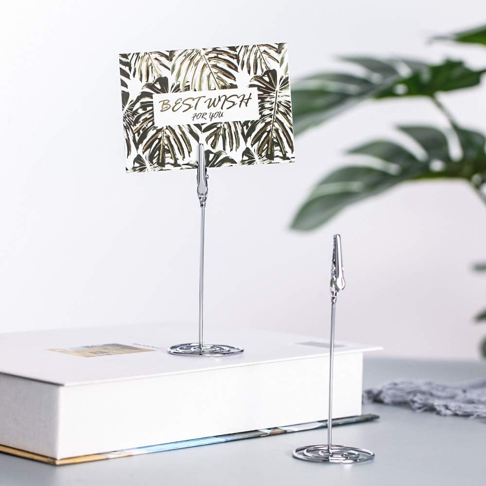 Artliving 12pcs Place Card Holder with Silver Base