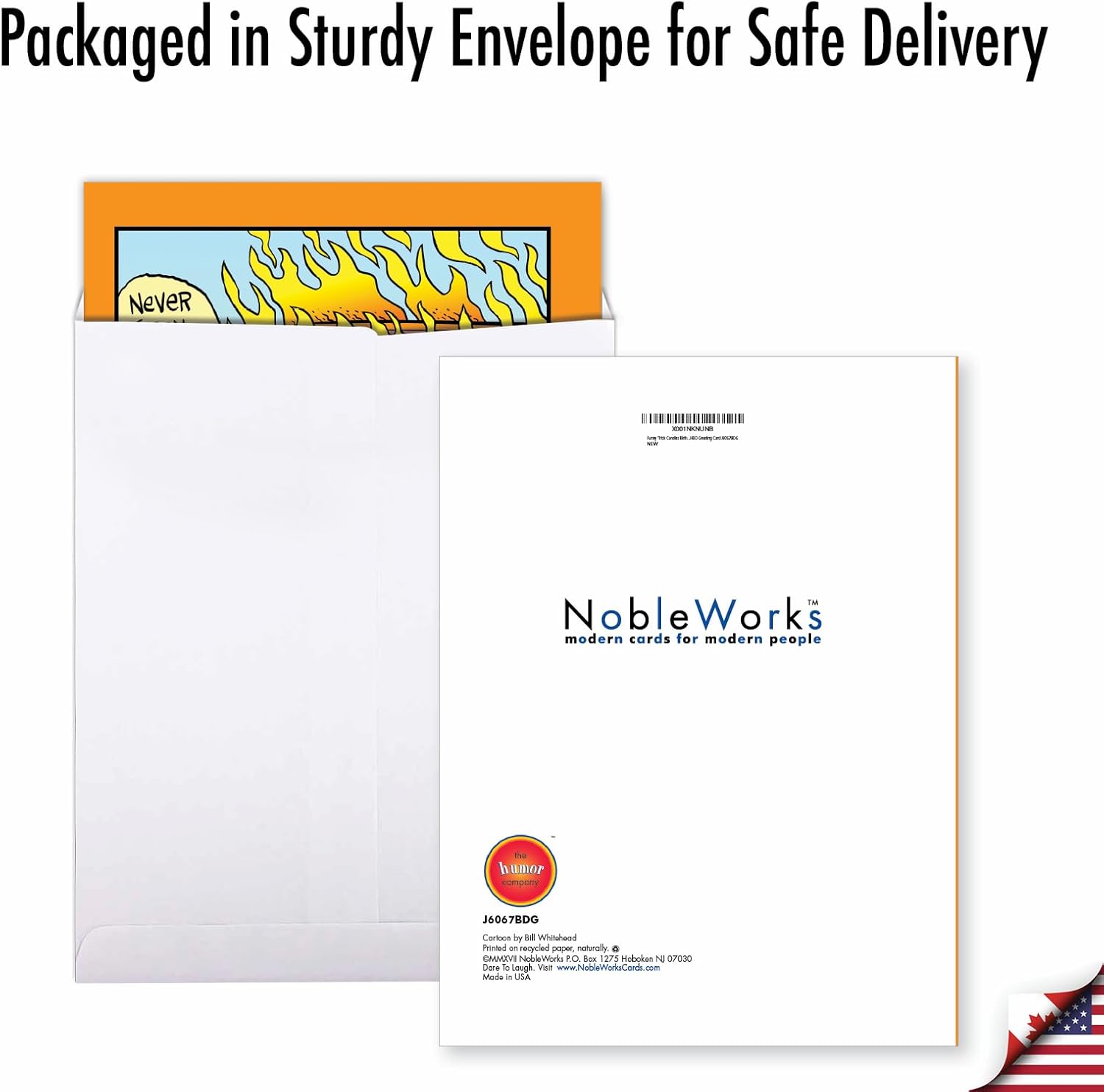 NobleWorks 1 Large Happy Birthday Card Funny Cartoon Greeting Card