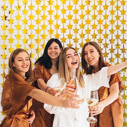 LOLStar 2 Pack Gold Stars Foil Fringe Curtains