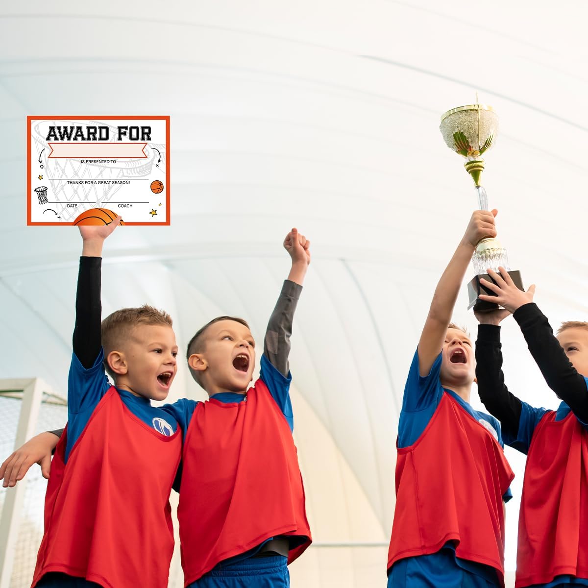 LyoGao Basketball Award Certificate 25 Count 8x10 Inch