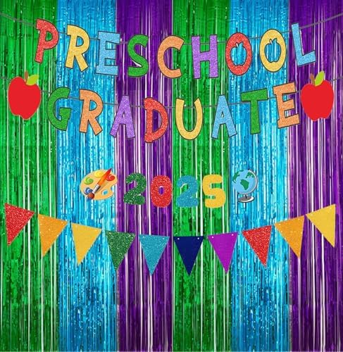 2 Pack 33ft x 66ft Green Blue Purple Tinsel Foil Backdrop