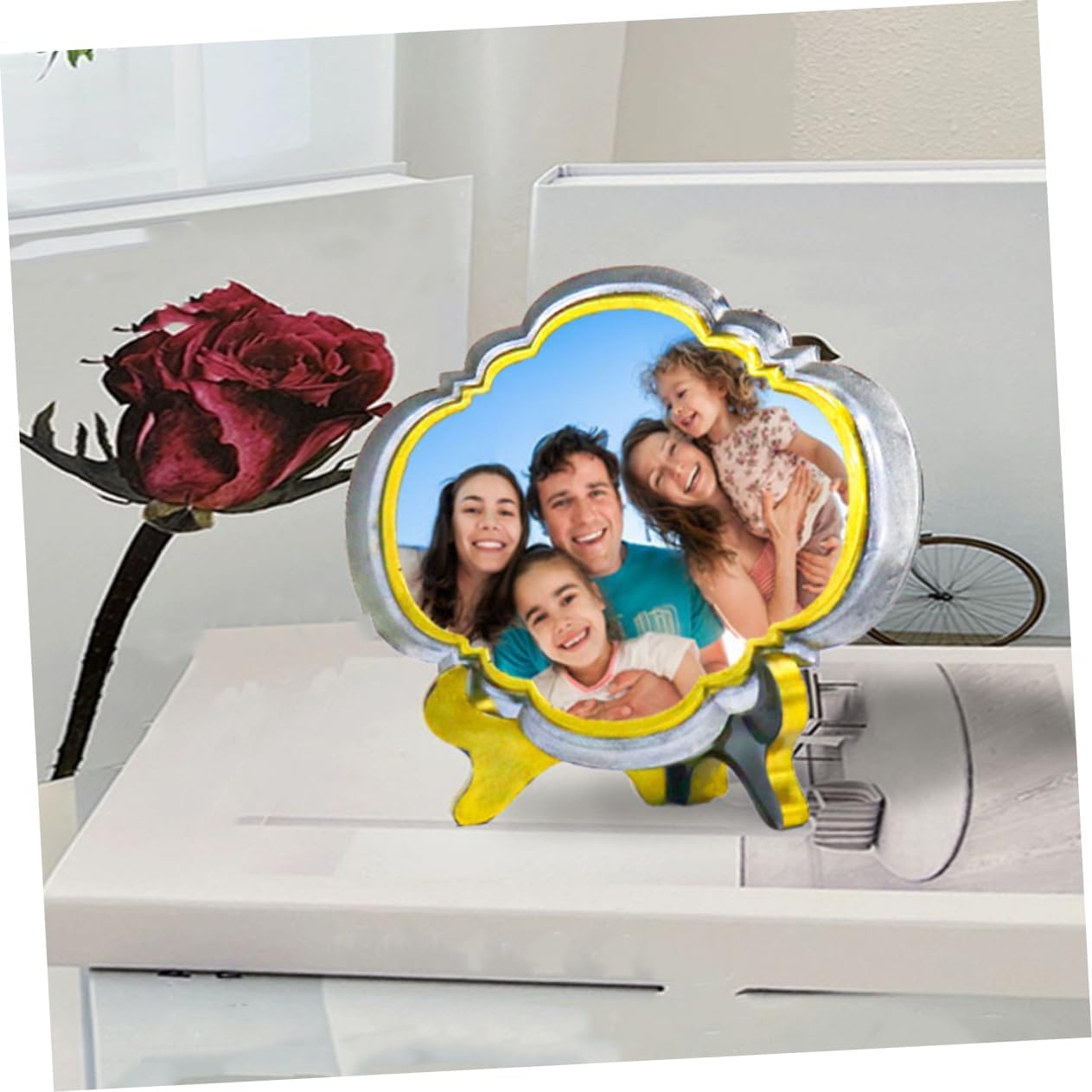 NUOBESTY 1set Silicone Photo Frame Mold for Epoxy Resin Crafts