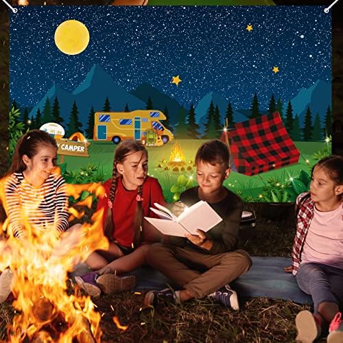 Remerry Camping Backdrop Photo Background for Parties 708 x 433 Inch
