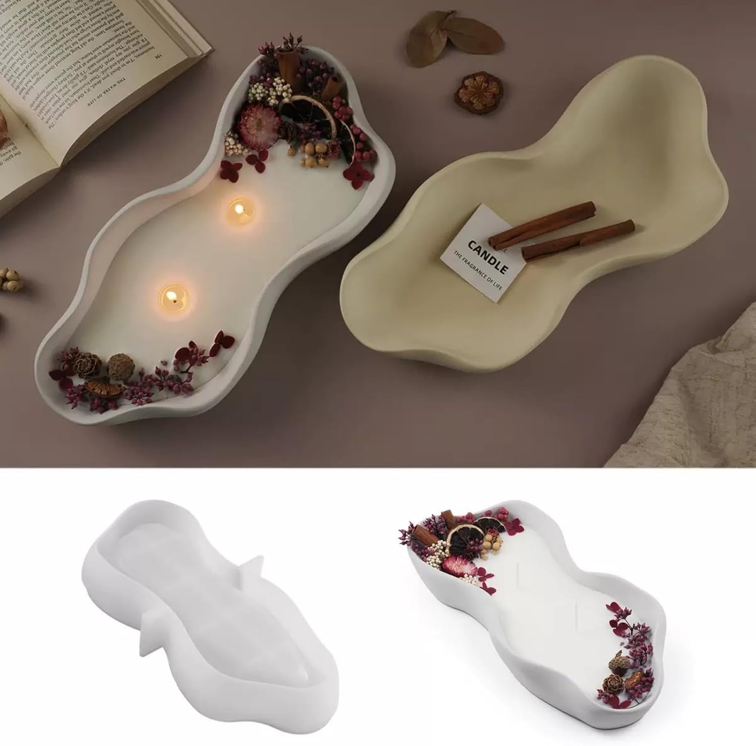 Yitkch Irregular Candle Holder Silicone Mold DIY
